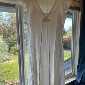 Eileen Fisher white linen dress, xs